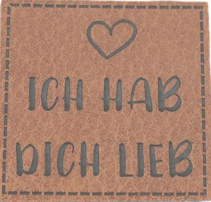 Kunstleder Patch Ich hab dich lieb