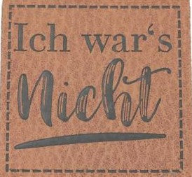 Kunstleder Patch Ich war´s nicht