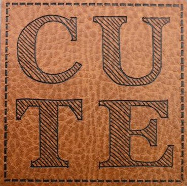 Kunstleder Patch CUTE