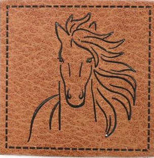 Kunstleder Patch Pferd