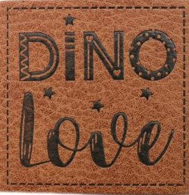 Kunstleder Patch Dino Love