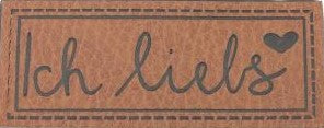 Kunstleder Patch Ich liebs