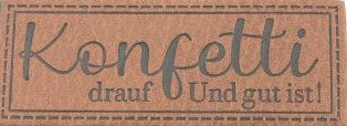 Kunstleder Patch Konfetti drauf und gut ist