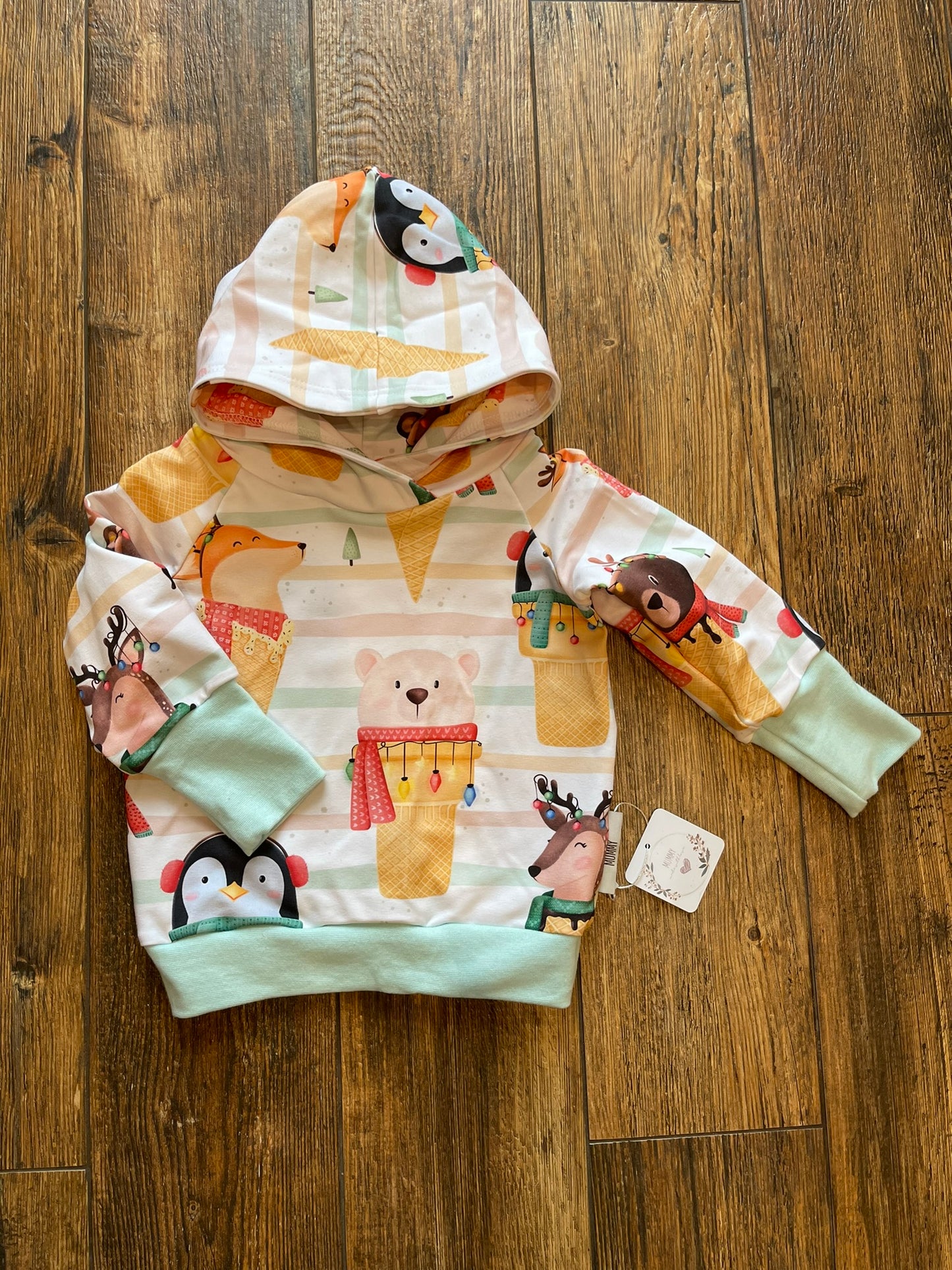 Hoodie Eistiere Gr. 86/92
