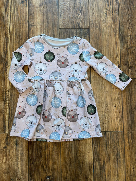 Kleid Gaun Christbaumkugeln Gr. 92