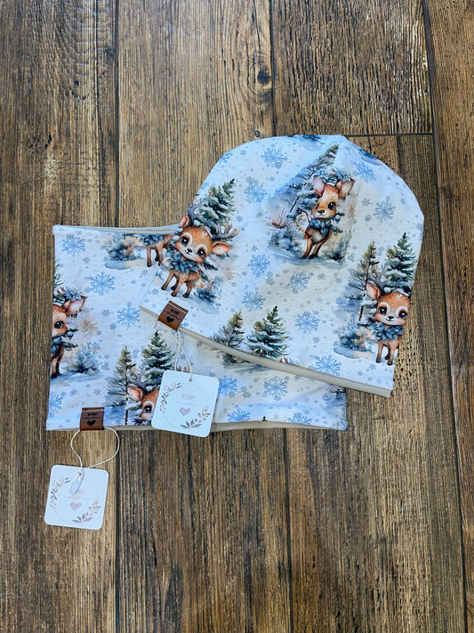 Beanie Loop Set Winterhirsch KU 52