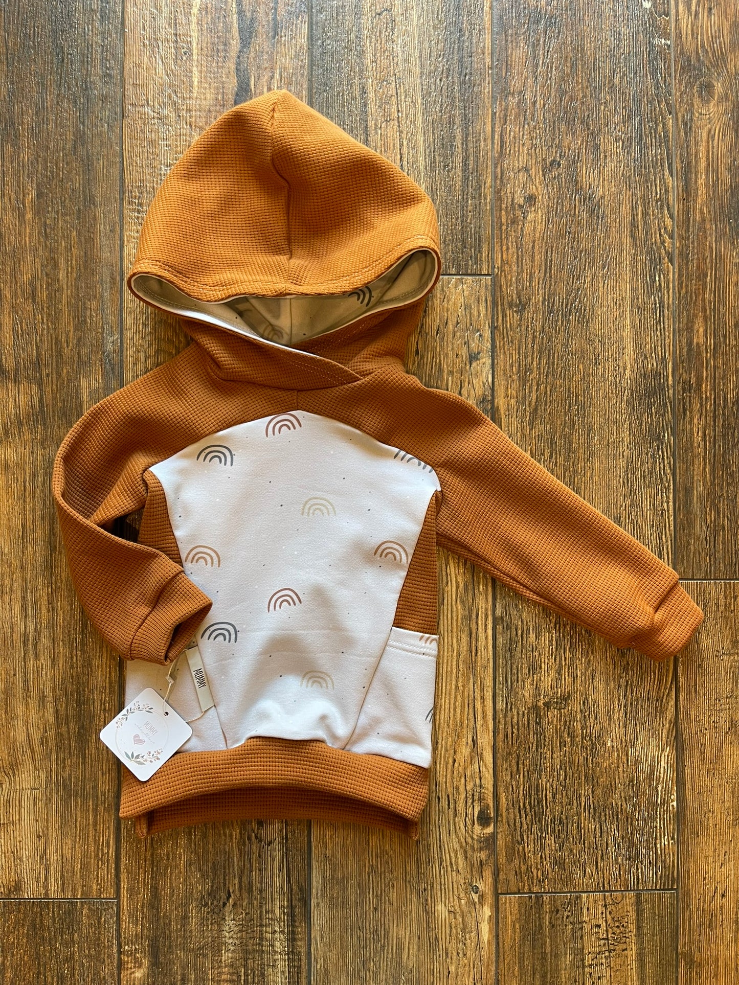 Hoodie rost Regenbogen Gr. 86
