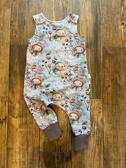 Strampler Schneemann Gr. 80