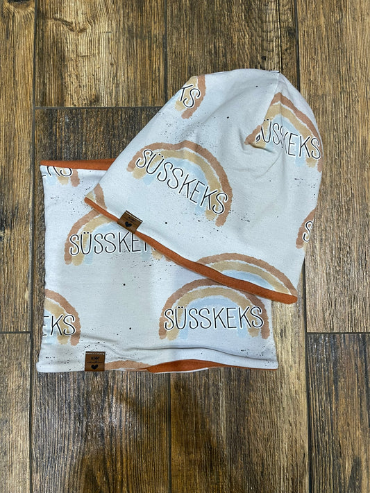 Beanie Loop Set warm Süsskeks KU 52