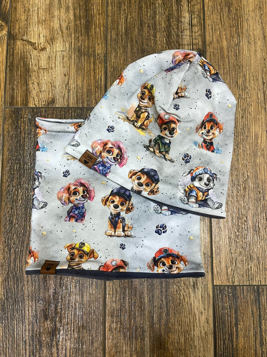 Beanie Loop Set warm Pfotenfreunde KU 50