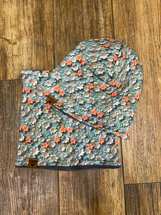 Beanie Loop Set warm Blumenmeer KU 50