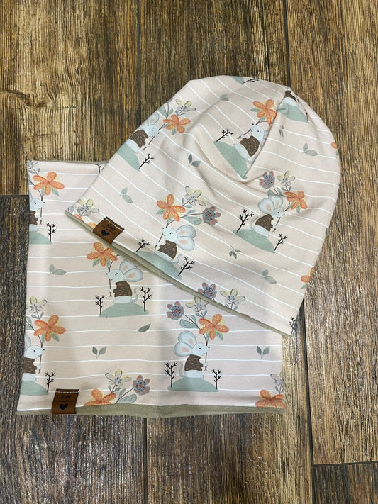 Beanie Loop Set warm Blumenmaus KU 50