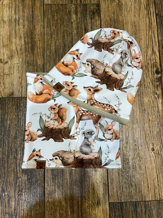 Beanie Loop Set warm Waldtiere KU 48