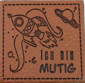 Kunstleder Patch Ich bin mutig