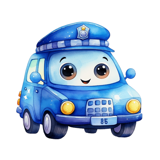 Bügelbild Polizeiauto