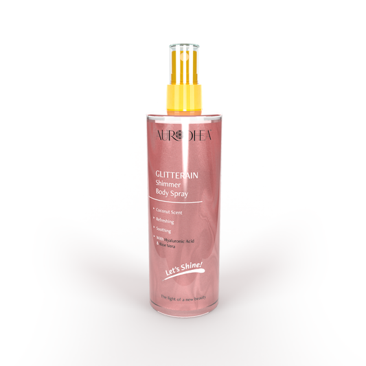 GLITTERAIN – PINK SHIMMER BODY SPRAY (MIT KOKOS-DUFT) - 150 ML