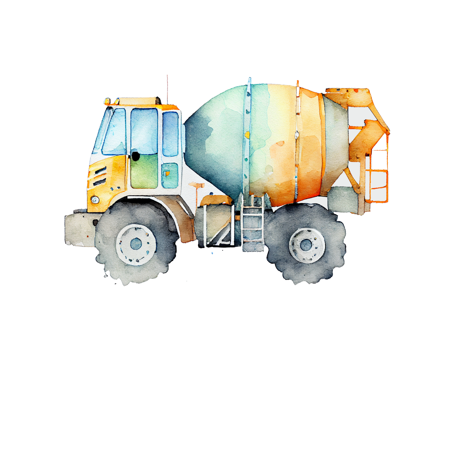 Bügelbild Betonmischer