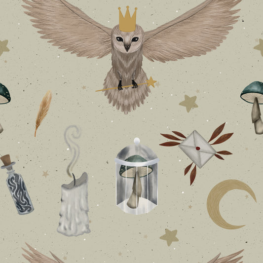 French Terry magische Eule