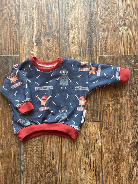 Sweater Robo blau Größe 68