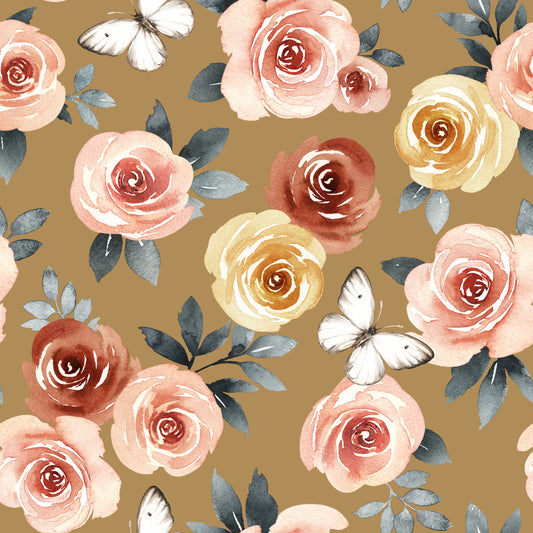 Bio French Terry Mustard Flower