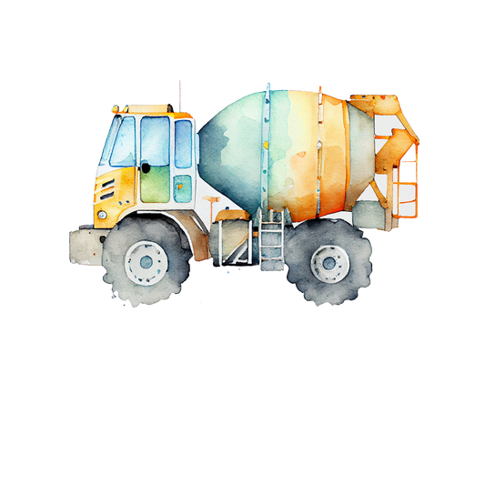 Bügelbild Betonmischer